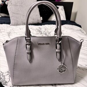 Sheila Medium Faux Saffiano Leather Satchel